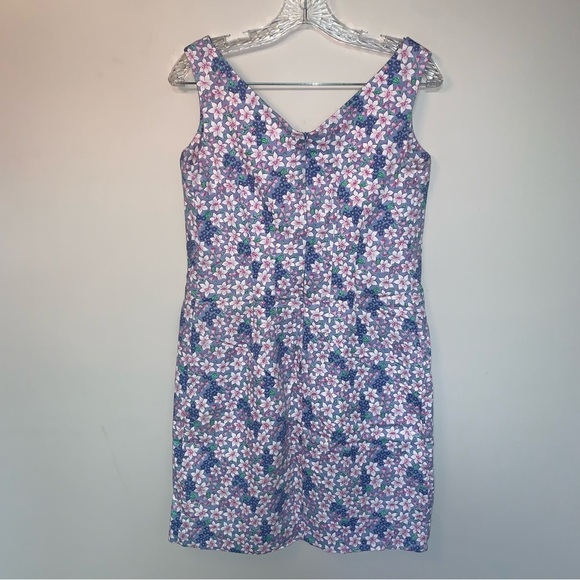 Lilly Pulitzer Vintage Purple Pink Floral Mini Dress Cotton S - Picture 2 of 7